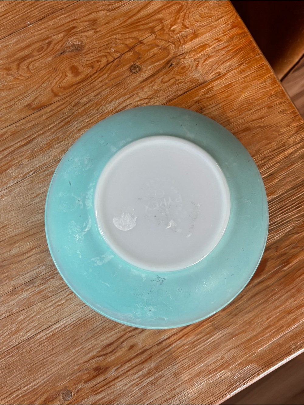 Vintage Pyrex Bowl Turquoise Green Nesting Mixing Bowl 403 2.5 QT Made in USA - Picture 4 of 6